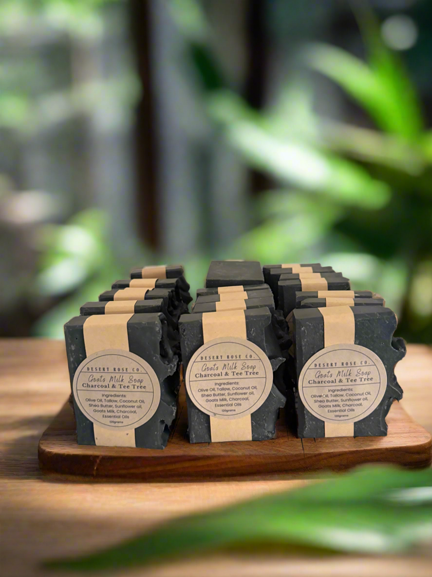 Charcoal & Tea Tree- Goats Milk & Tallow Soap 120g