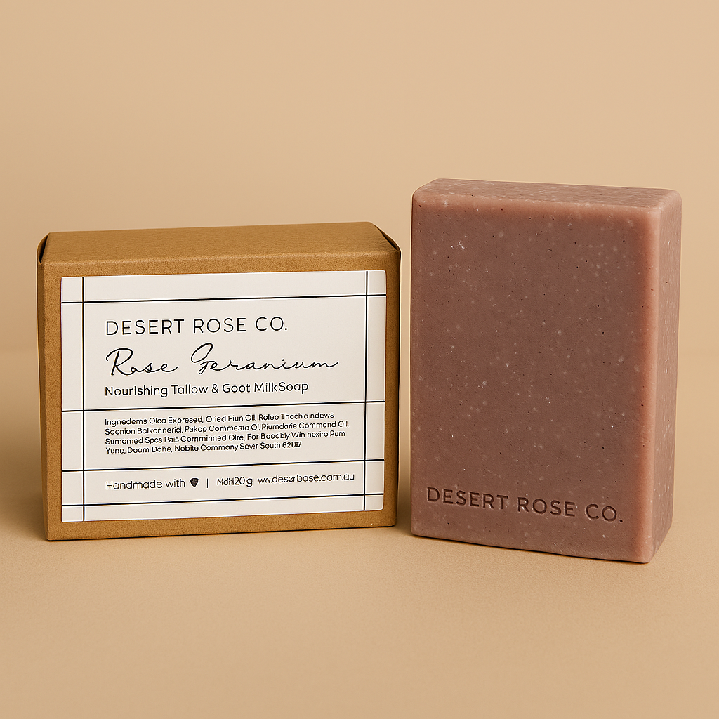 Rose Geranium - Tallow & Goats Milk Soap