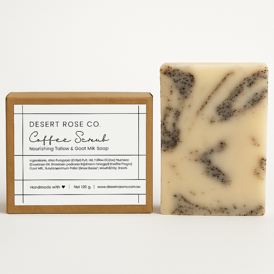 Coffee Scrub- Tallow & Goat’s Milk Soap – Unscented